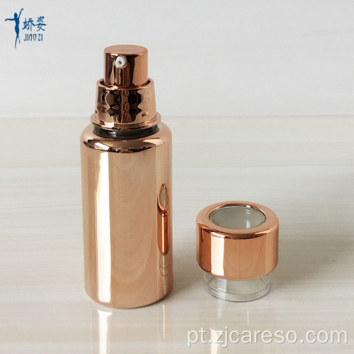 Garrafa PETG 15ml Ouro Rosa com Bomba Airless